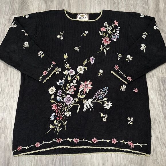 Tiara Floral Embroidered Sweater - Picture 2 of 4